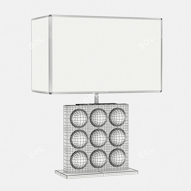 Modern Square Table Lamp by Adler 3D model image 4