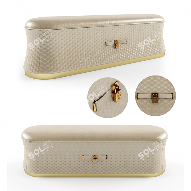 Luxury Turri Vogue Ottoman 3D model image 1