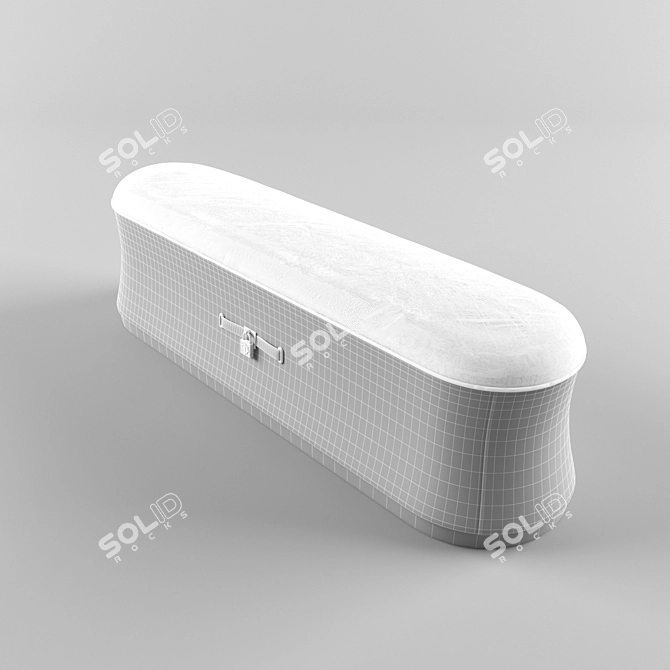 Luxury Turri Vogue Ottoman 3D model image 2