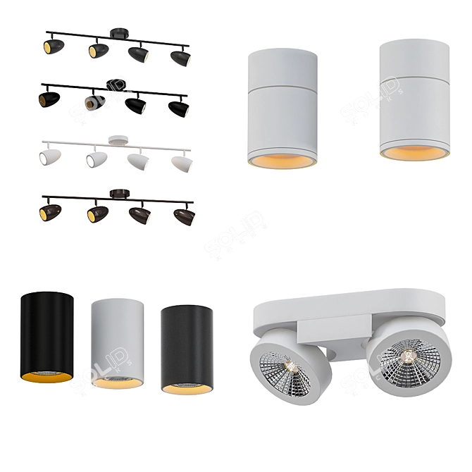 Modern Collection Ceiling Lamps 3D model image 1