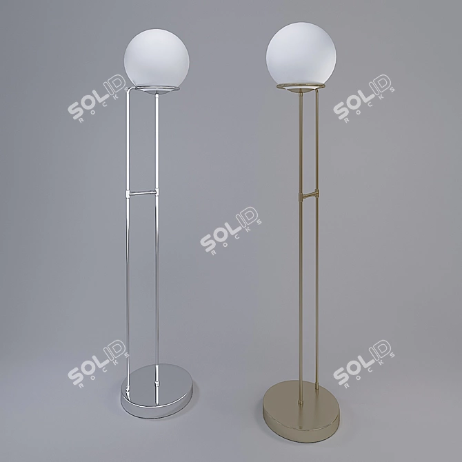 Elegant Bergamo Floor Lamp 3D model image 1
