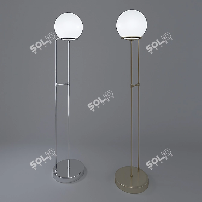 Elegant Bergamo Floor Lamp 3D model image 2