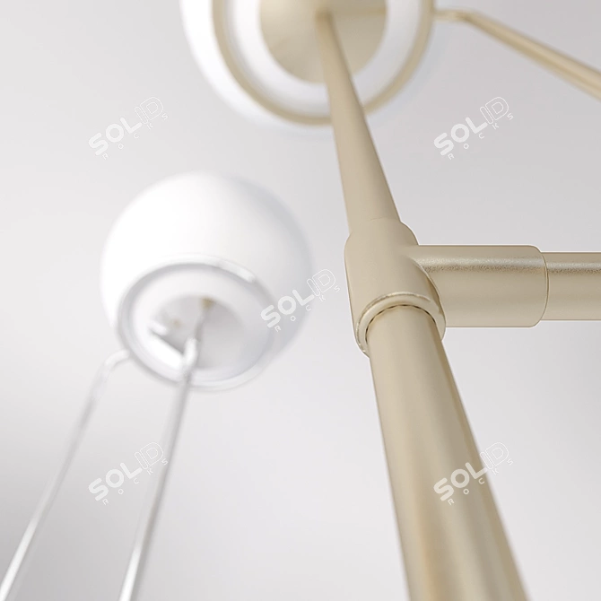 Elegant Bergamo Floor Lamp 3D model image 4