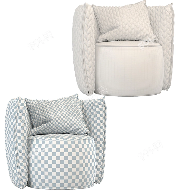 Rugiano Nella Vetrina Armchair: Exquisite Design, Multiple 3D Formats 3D model image 4