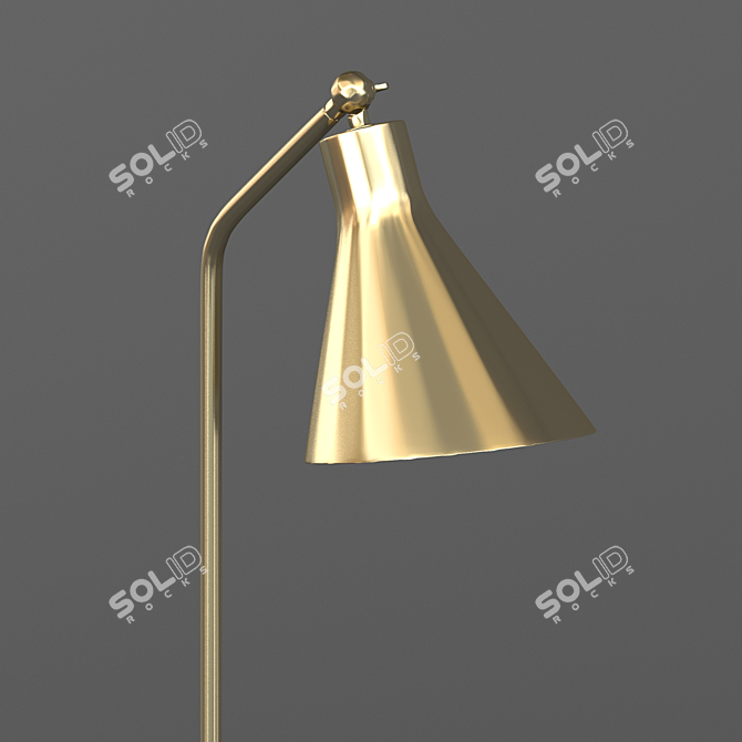 Italian Alzabile Torchiere Lamp 3D model image 3