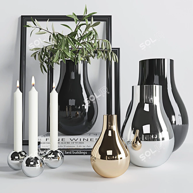 Modern Decor Set 3D model image 1