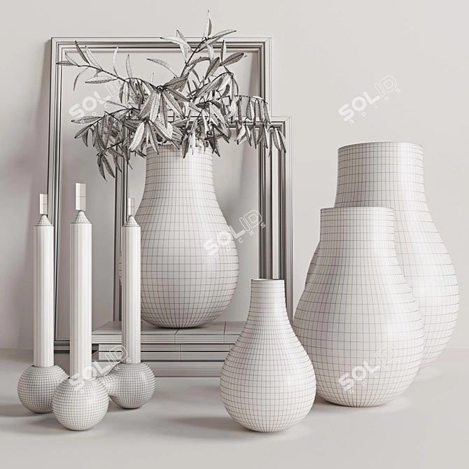 Modern Decor Set 3D model image 2