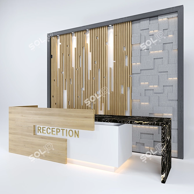 3D Reception Room Design 3D model image 1