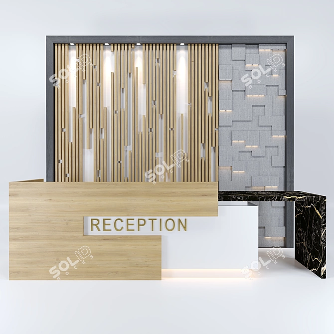 3D Reception Room Design 3D model image 3