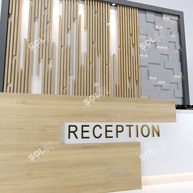 3D Reception Room Design 3D model image 4