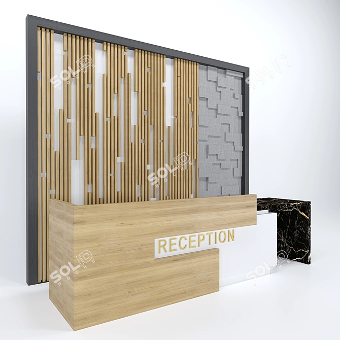 3D Reception Room Design 3D model image 6