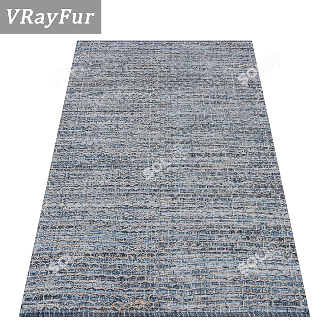 Luxury Rug Set: High-Quality Textures for Close-Up and Long Shot Views 3D model image 2