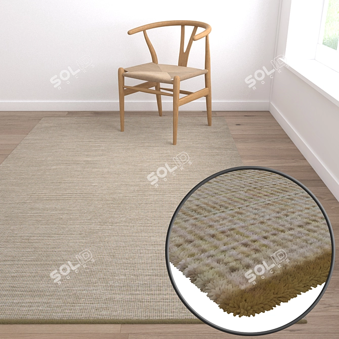 Luxury Rug Set: Premium Quality Carpets 3D model image 5