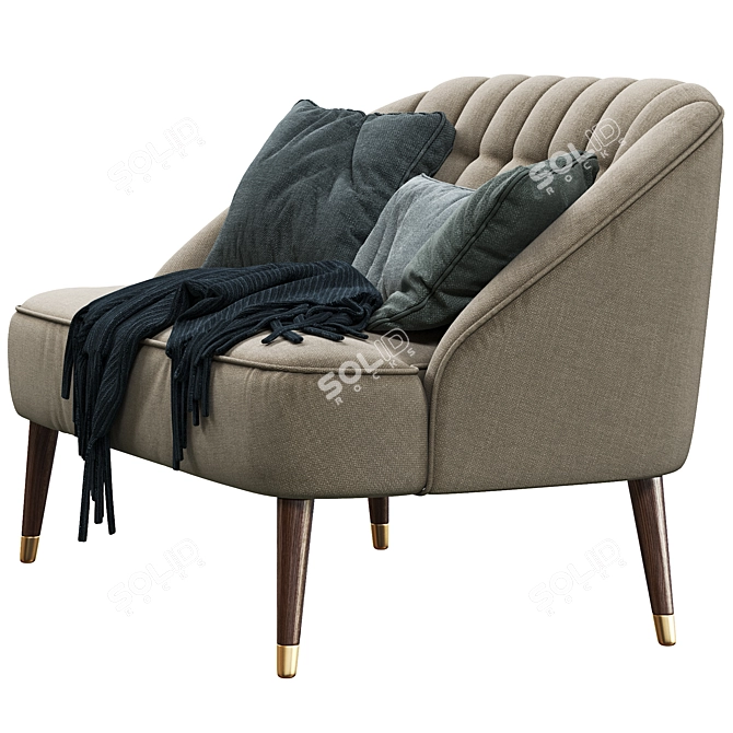 Elegant Margot 2 Seater Sofa 3D model image 3
