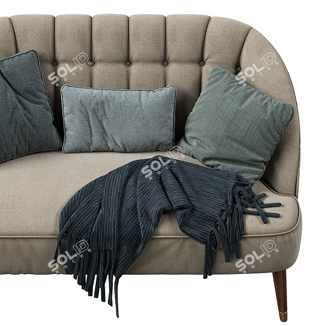 Elegant Margot 2 Seater Sofa 3D model image 4