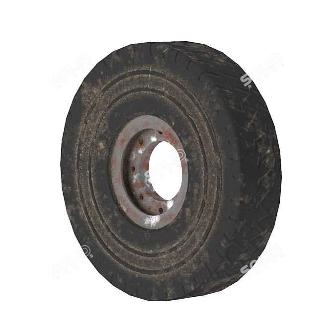 Vintage Tire from 2014 3D model image 1