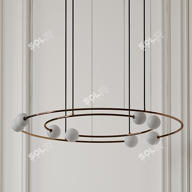 Modern Concent Pendant Lamp 3D model image 1