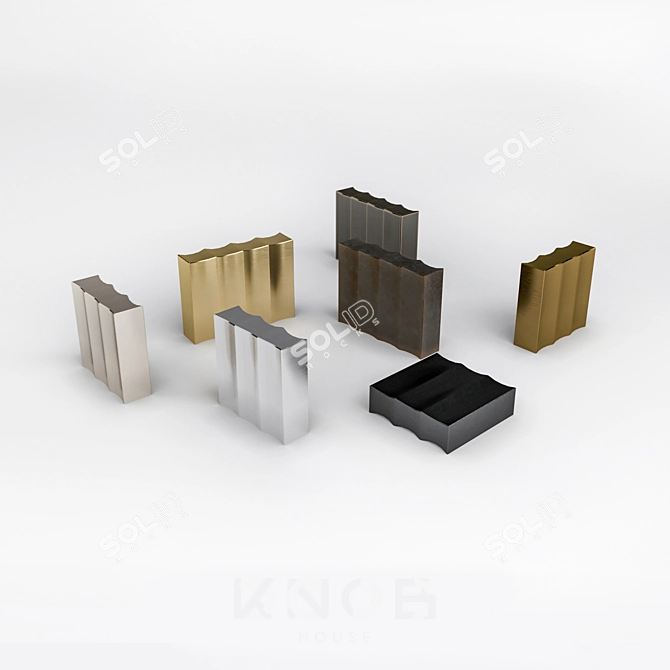 Stylish R11 Furniture Knob Set 3D model image 4