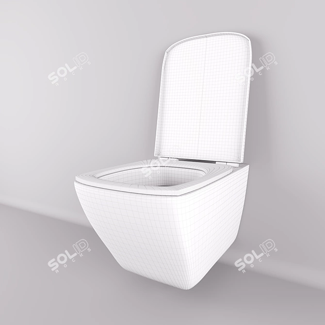Modern Flush Toilet 3D model image 6