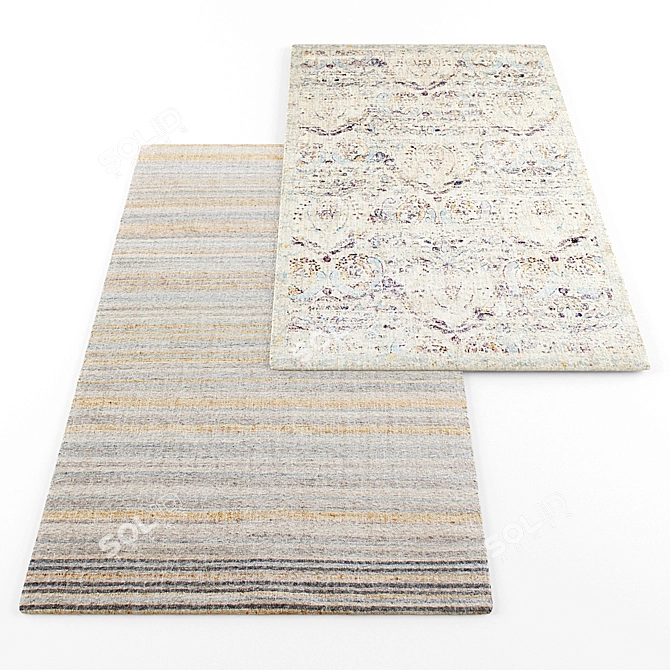 Modern Style Rug Set 3D model image 3