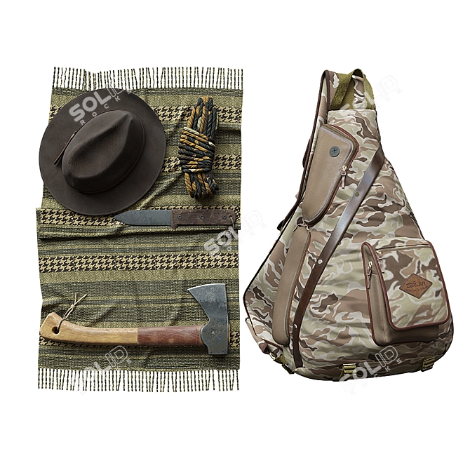 Adventure Essentials: Hiking Kit 3D model image 5