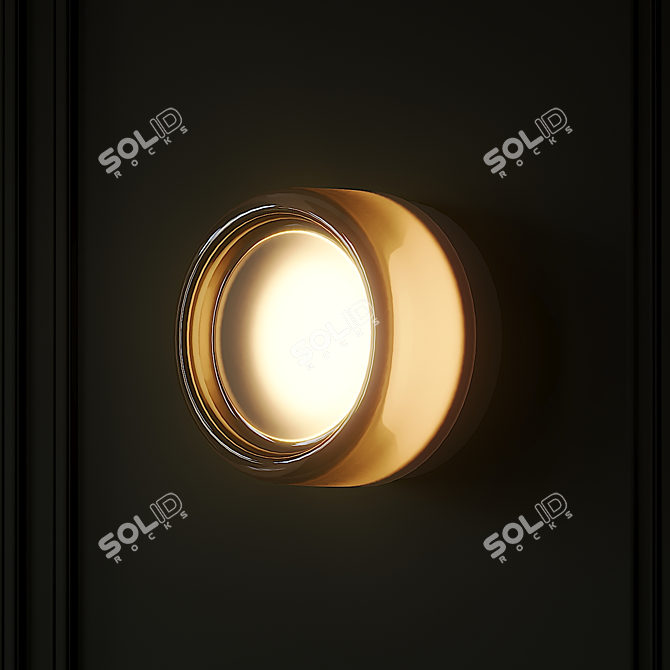 Sleek Dimple Smoke Sconce 3D model image 2