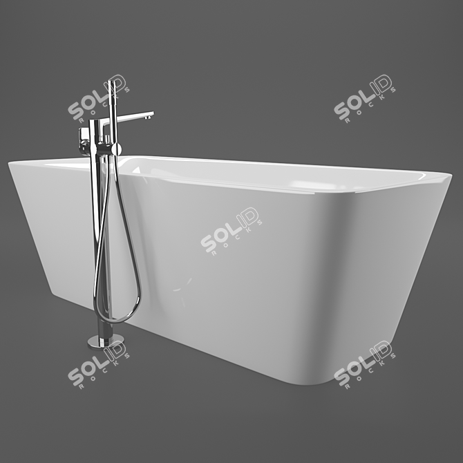 Ideal Standard Bathtub & Mixer 3D model image 2