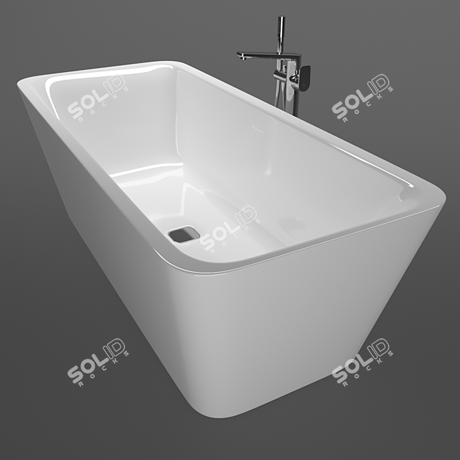 Ideal Standard Bathtub & Mixer 3D model image 4