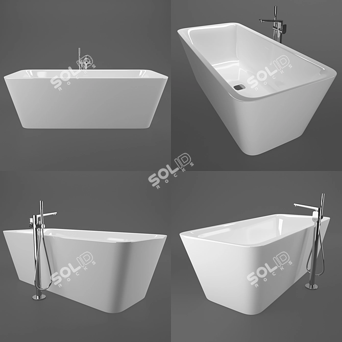 Ideal Standard Bathtub & Mixer 3D model image 5