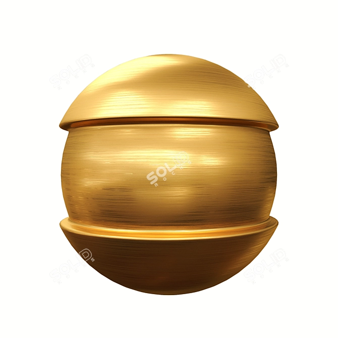 Elegant Brushed Gold Metal 3D model image 1