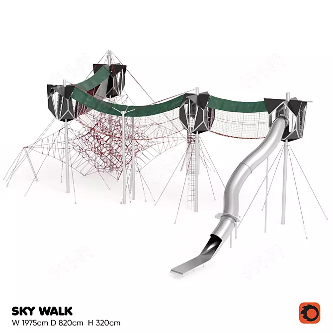 Sky Walk: Exciting Rope Climbing & Slide Playground 3D model image 1