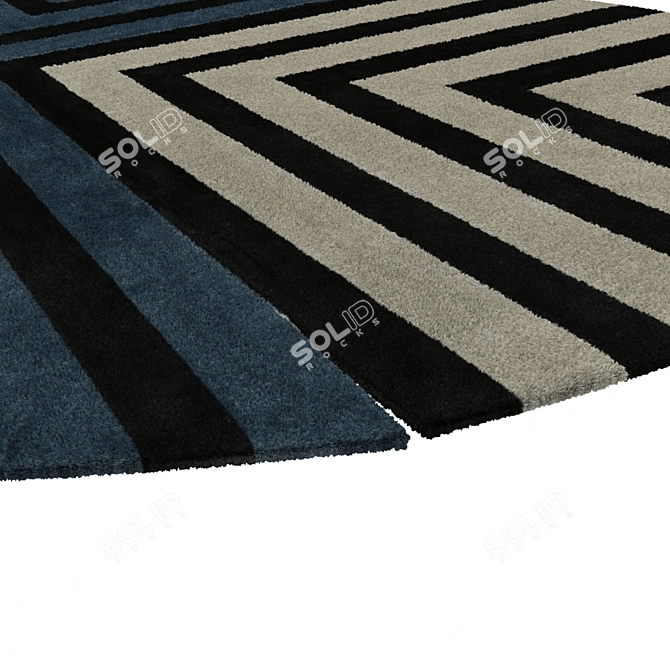 Elegant Shadows: Roche Bobois Carpet 3D model image 3