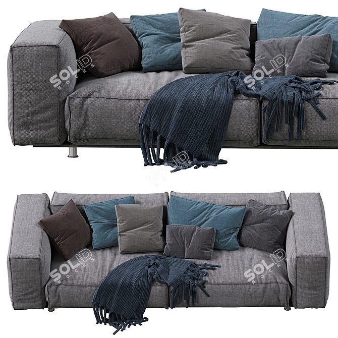 EDRA Sofa: Elegant Design, Comfortable Seating 3D model image 2