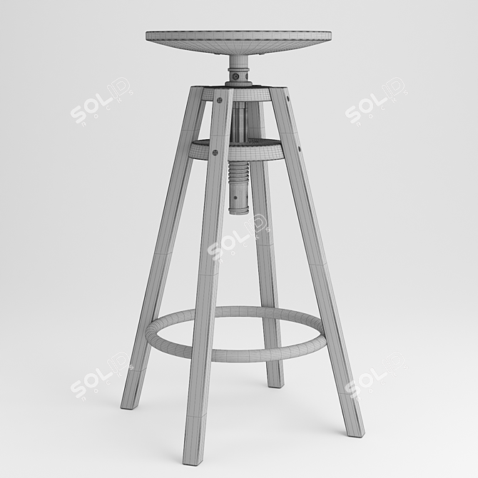 Ikea Dalfred Bar Stool: Stylish and Adjustable 3D model image 5