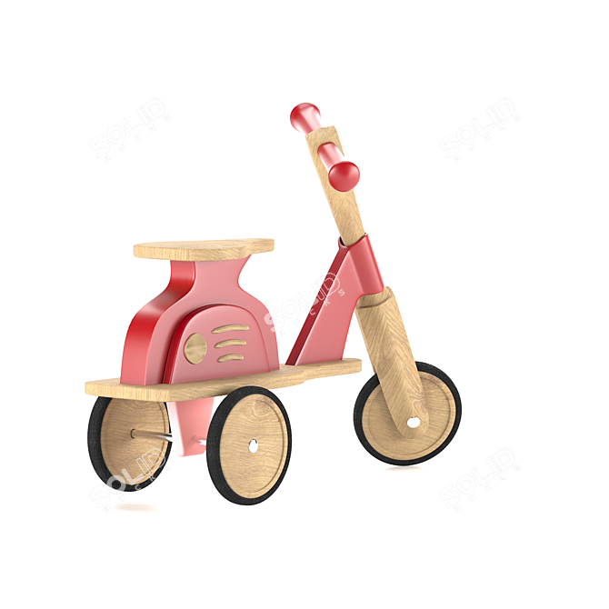 Kids Red Toy Bicycle - 2014 Model 3D model image 2