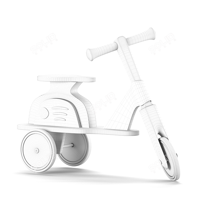 Kids Red Toy Bicycle - 2014 Model 3D model image 5