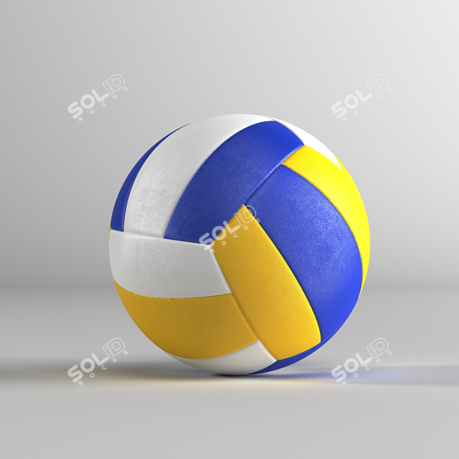 Multi-Sport Ball Set: Volleyball, Basketball & Soccer 3D model image 2
