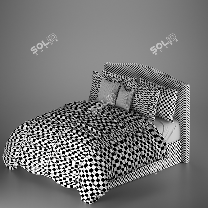 Madison Park Delancey 4-Piece Duvet Bed Set 3D model image 2