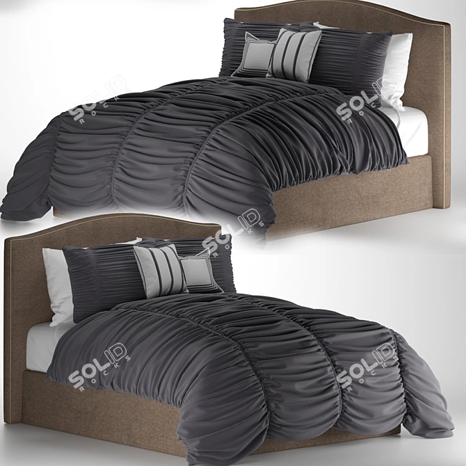 Madison Park Delancey 4-Piece Duvet Bed Set 3D model image 3