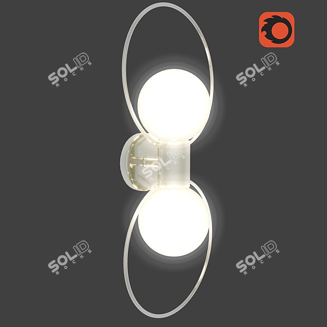 Elegant Crystal Lux Sconce 3D model image 7