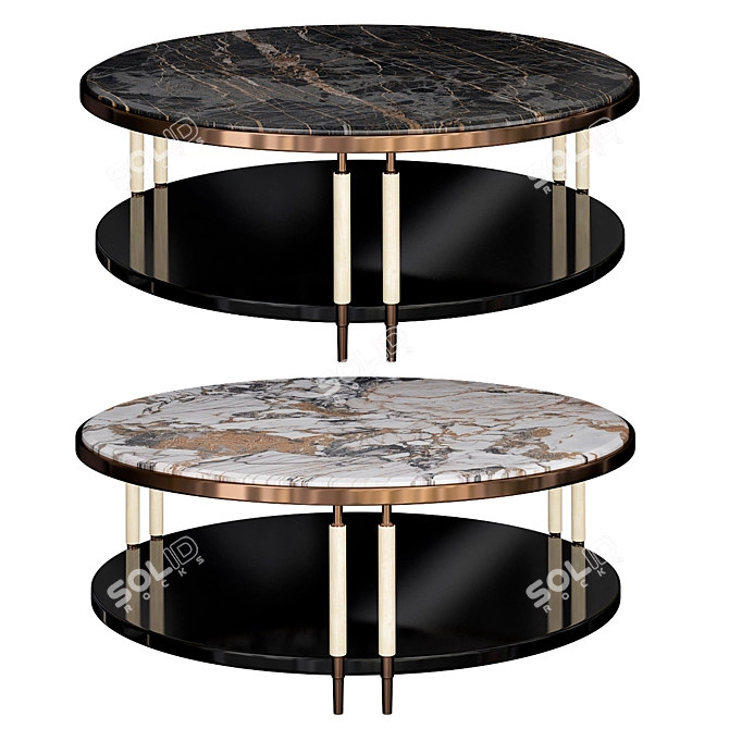 Luxor Round Coffee Table 3D model image 1