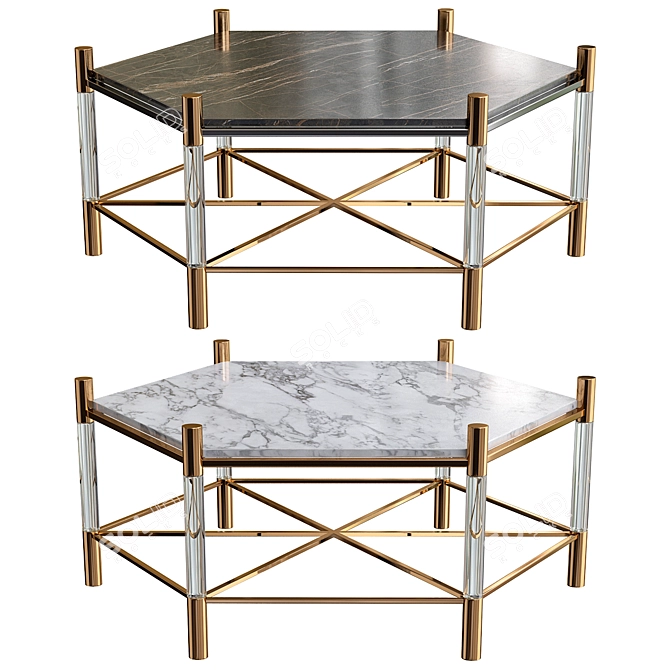 Elegant Pendant Table Sets 3D model image 1