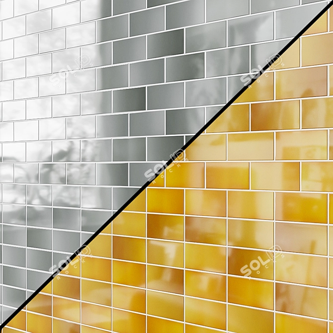 Crackle Ceramic Wall Tiles by Equipe 3D model image 2