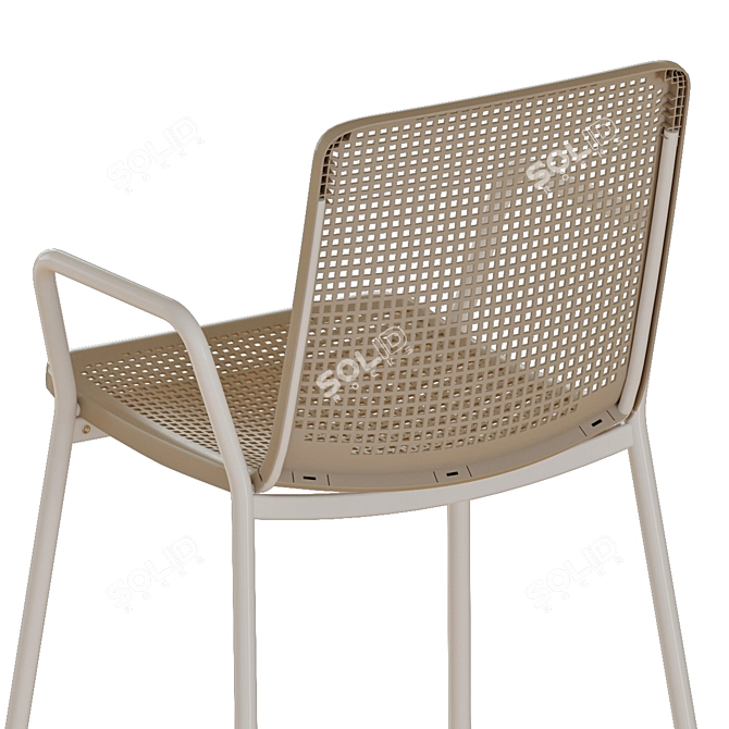 Modern Outdoor Chair and Table Set 3D model image 3