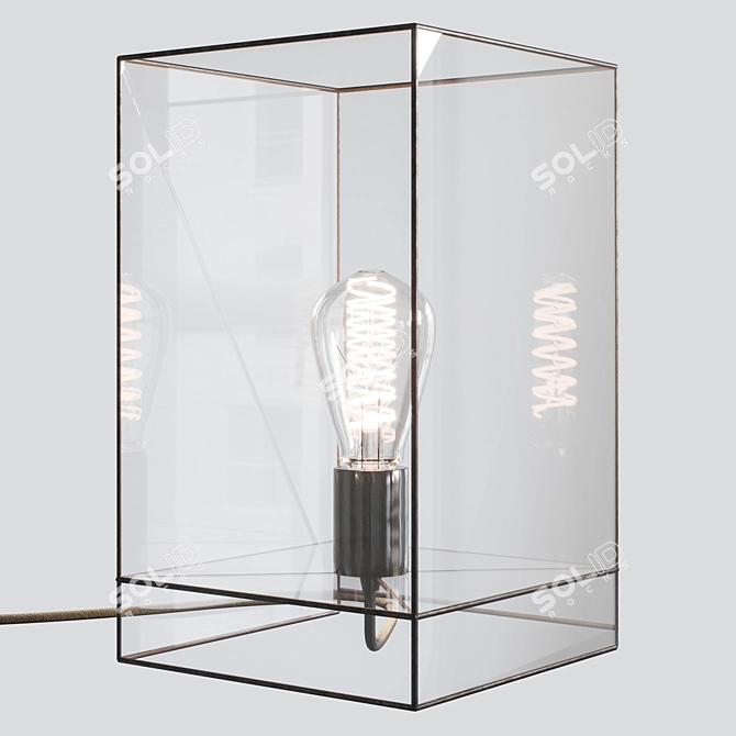 Geometric Glass Table Lamp 3D model image 2