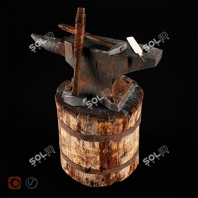 Forged Ironworks Set 3D model image 1