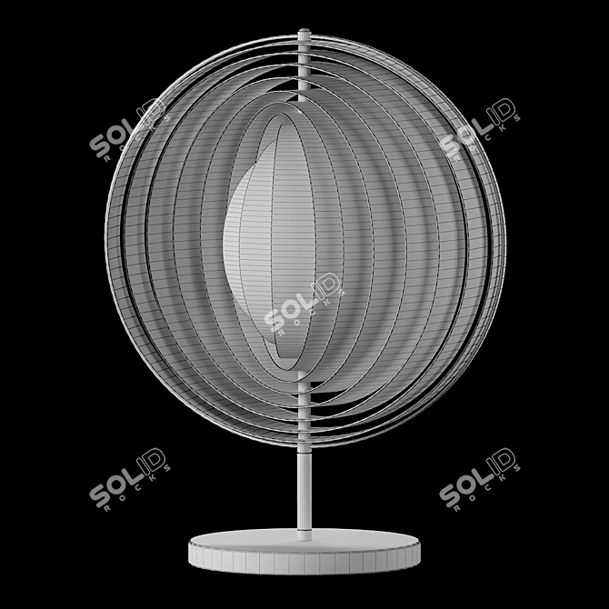 Verner Panton Moon Lamp: Timeless Illumination 3D model image 2