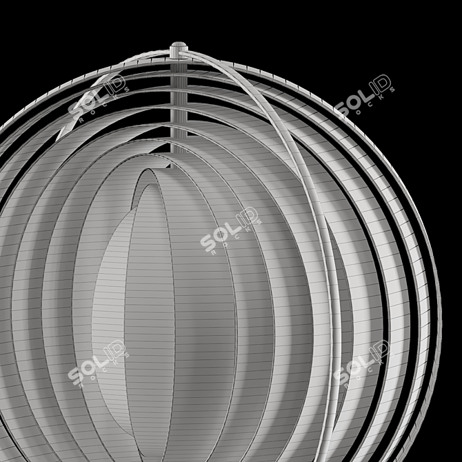 Verner Panton Moon Lamp: Timeless Illumination 3D model image 4