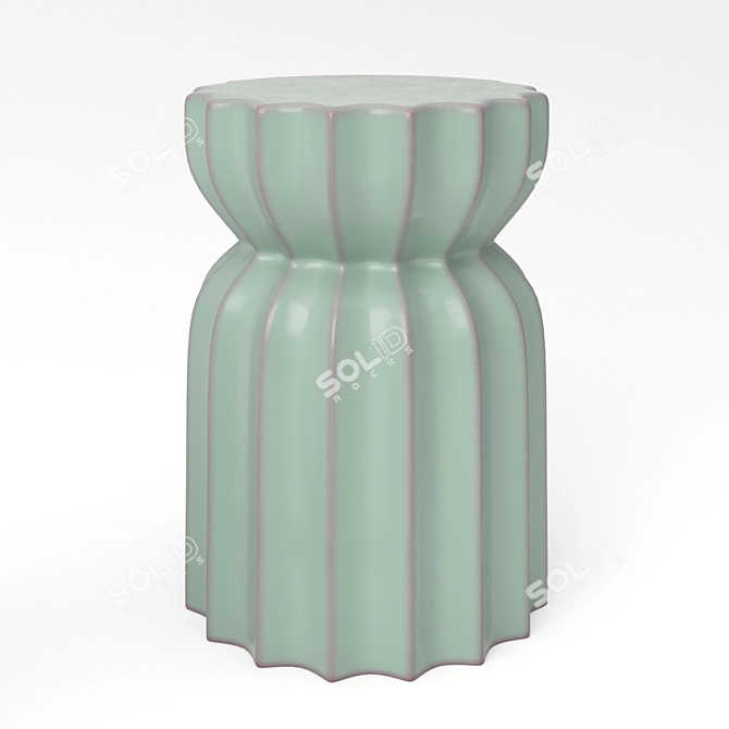 Ceramic Mushroom Stool 3D model image 3