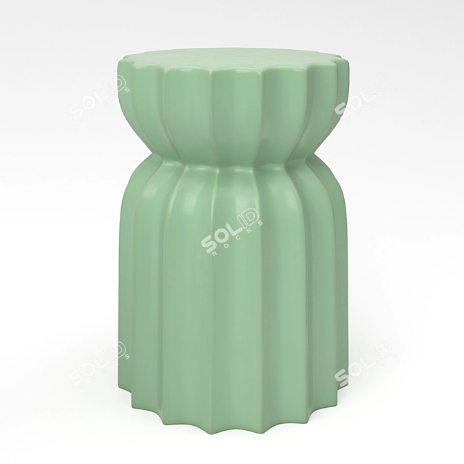 Ceramic Mushroom Stool 3D model image 4